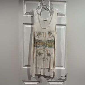 Wild & Free Graphic Tunic length Tank Top